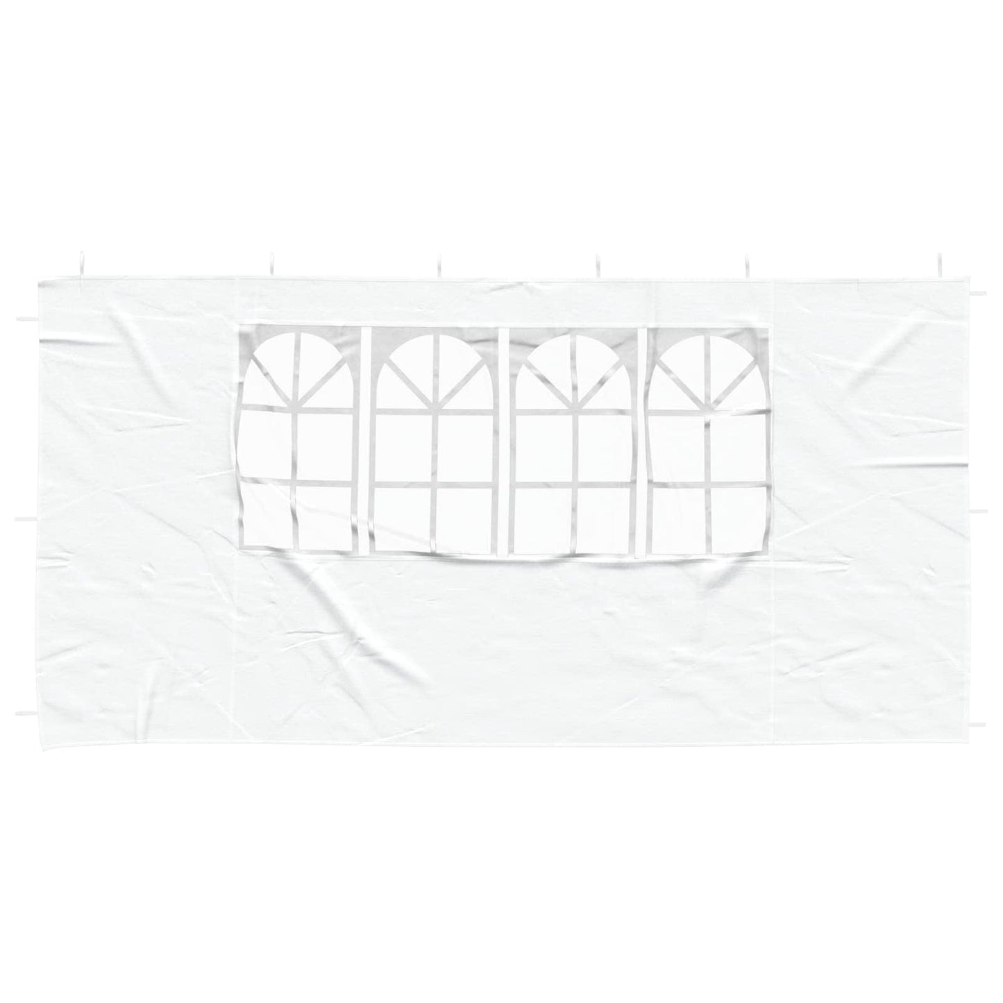 Festasidevæg 2 pcs 400 x 195 cm Hvid PE og stål