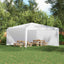 Festasidevæg 2 pcs Hvid 400 x 195 cm PE og stål