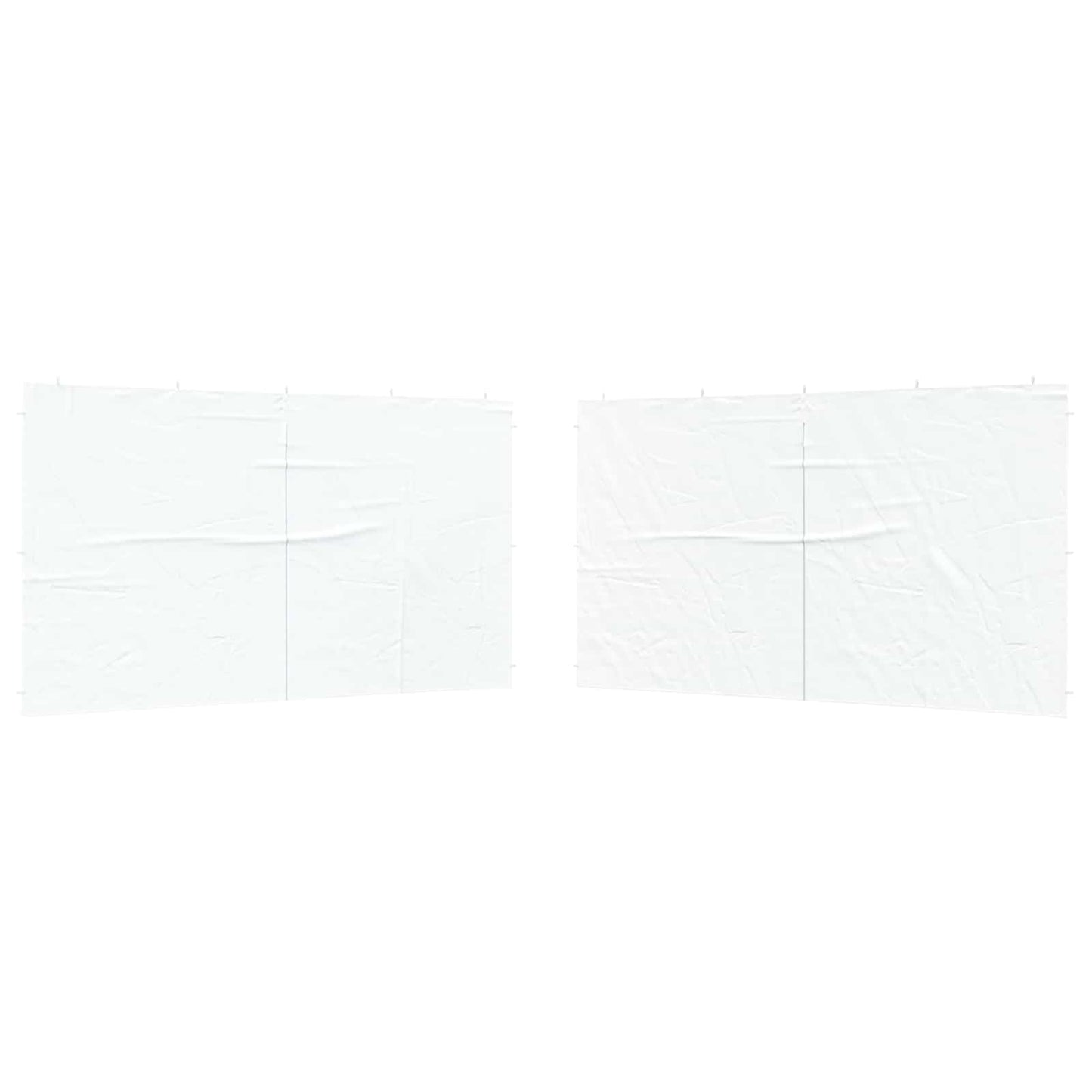 Festasidevæg 2 pcs Hvid 400 x 195 cm PE og stål