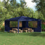 Festasidevæg 2 pcs 400 x 195 cm Blå PE og stål