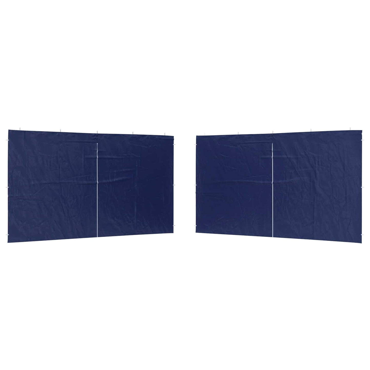 Festasidevæg 2 pcs Blå 400 x 195 cm PE og stål