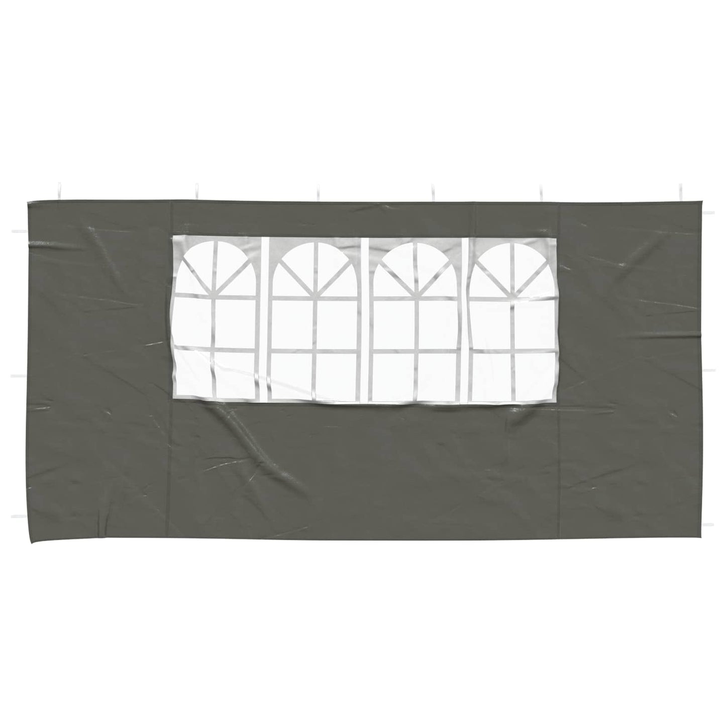 Festasidevæg 2 pcs 400 x 195 cm Antracit PE og stål