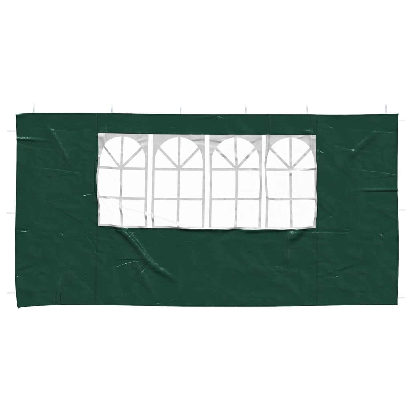 Festasidevæg 2 pcs 400 x 195 cm Grøn PE og stål