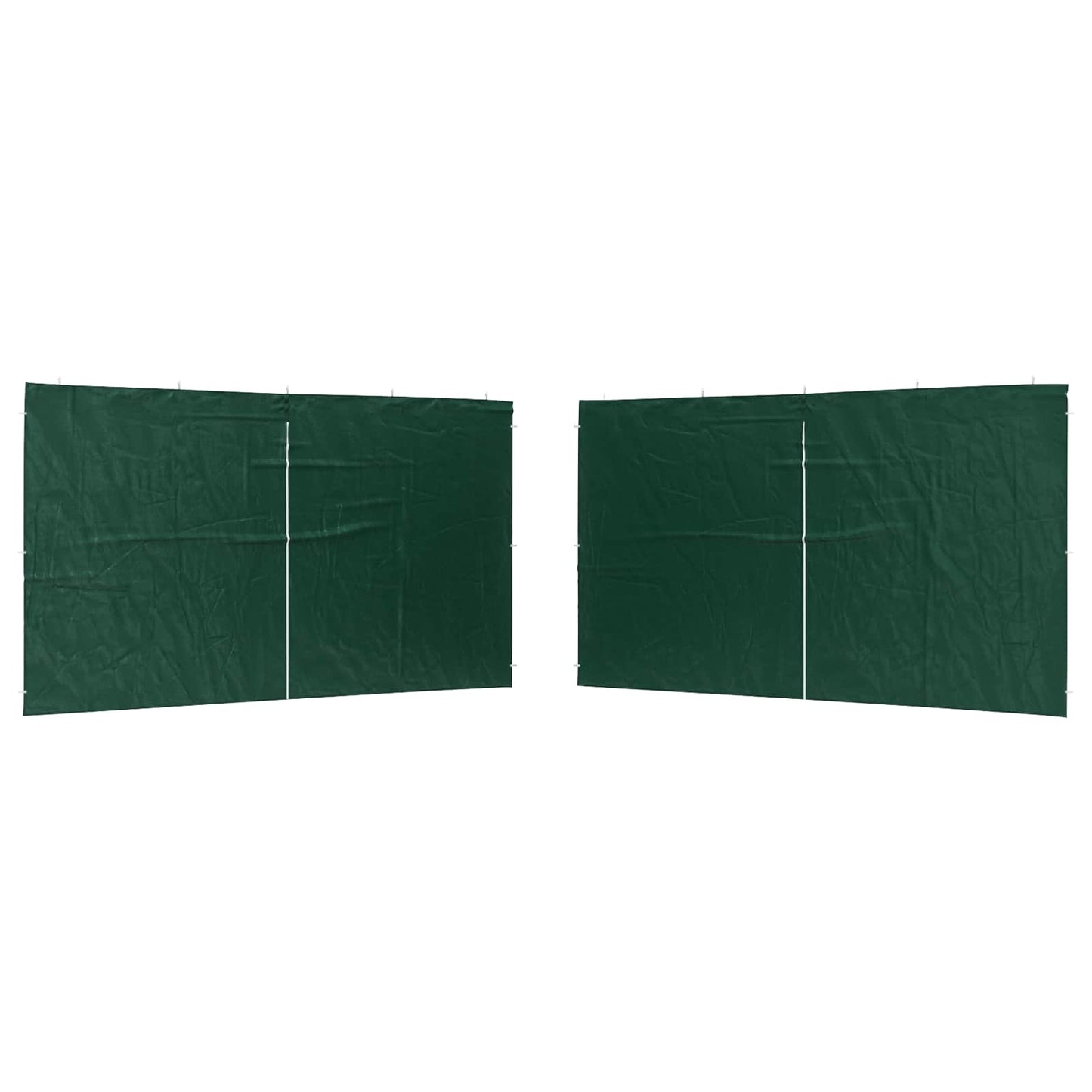 Festasidevæg 2 pcs Grøn 400 x 195 cm PE og stål