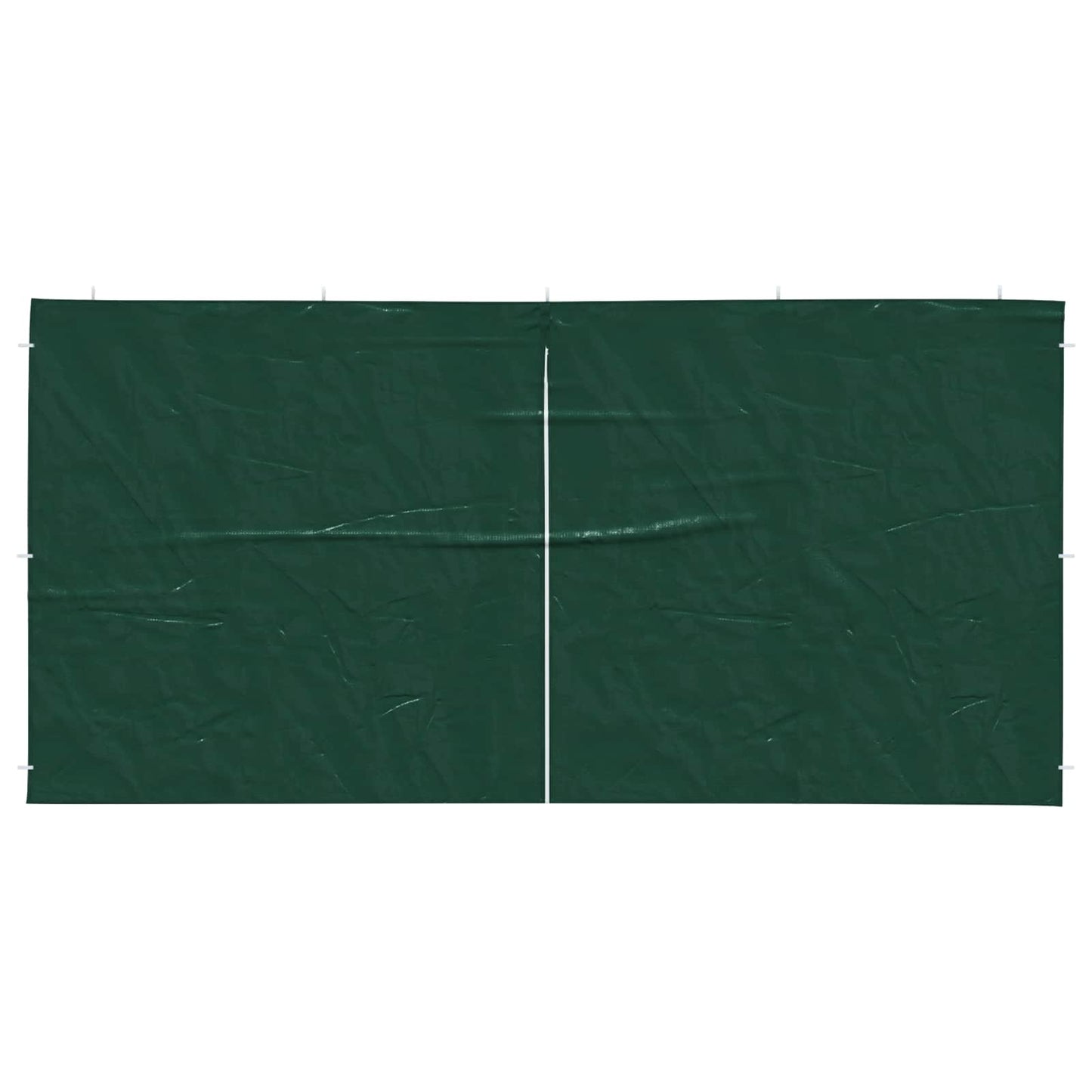 Festasidevæg 2 pcs Grøn 400 x 195 cm PE og stål