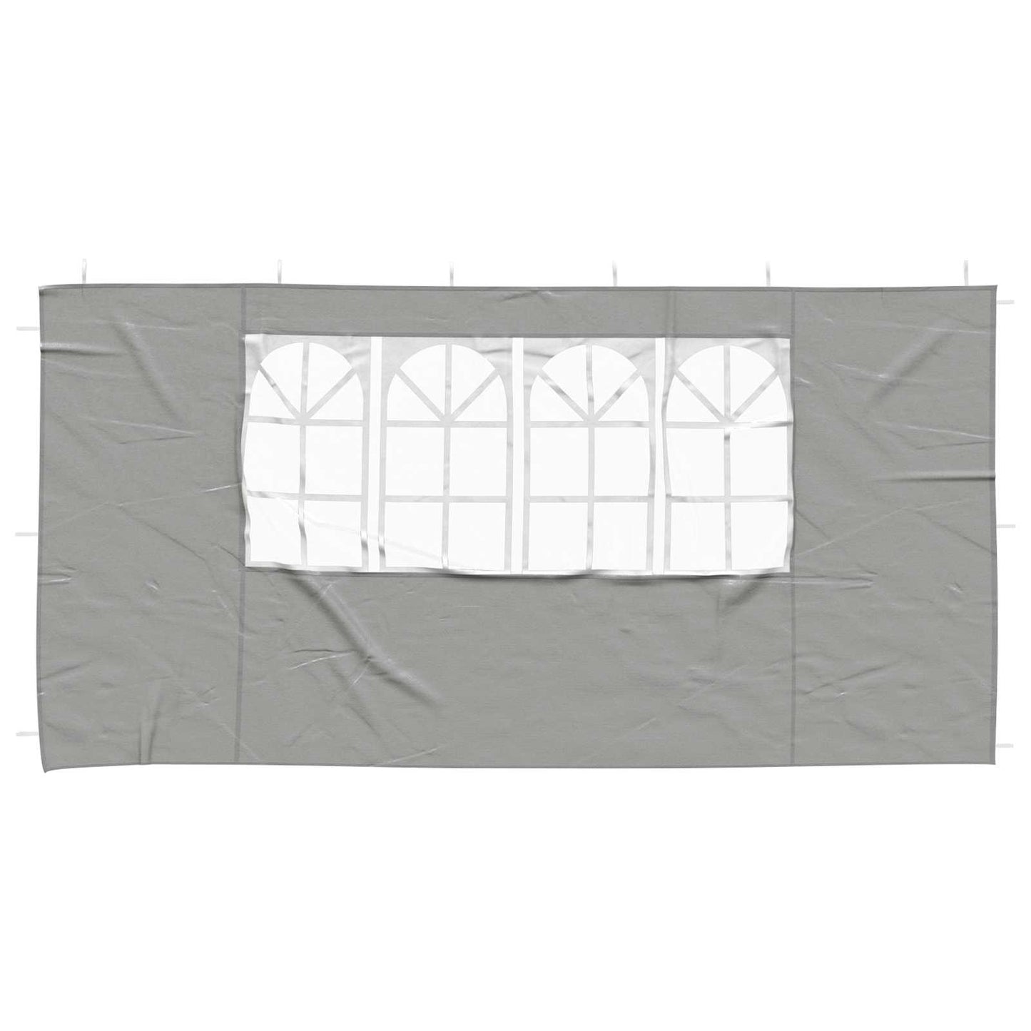 Festasidevæg 2 pcs 400 x 195 cm Lysegrå PE og stål