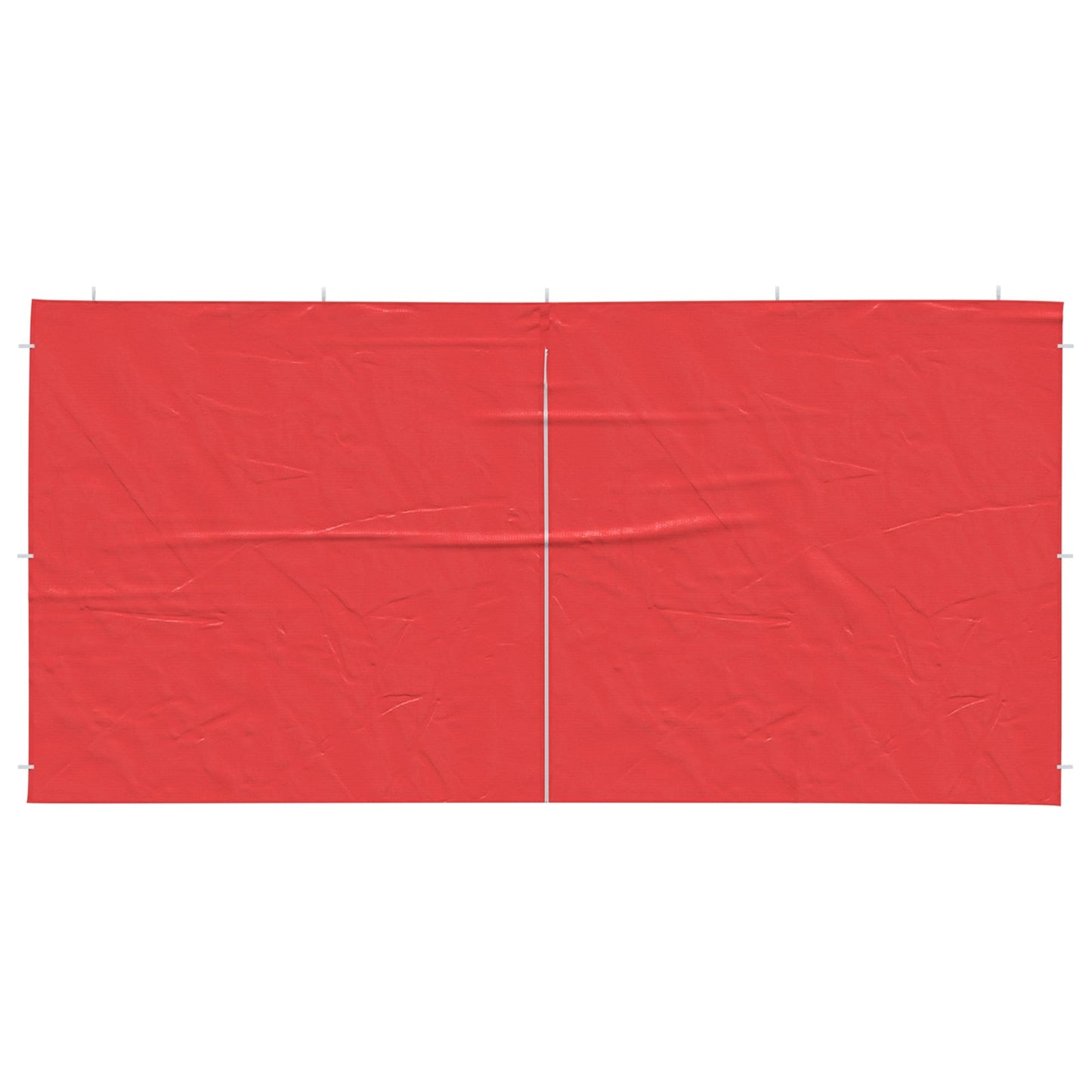 Festasidevæg 2 pcs Rød 400 x 195 cm PE og stål