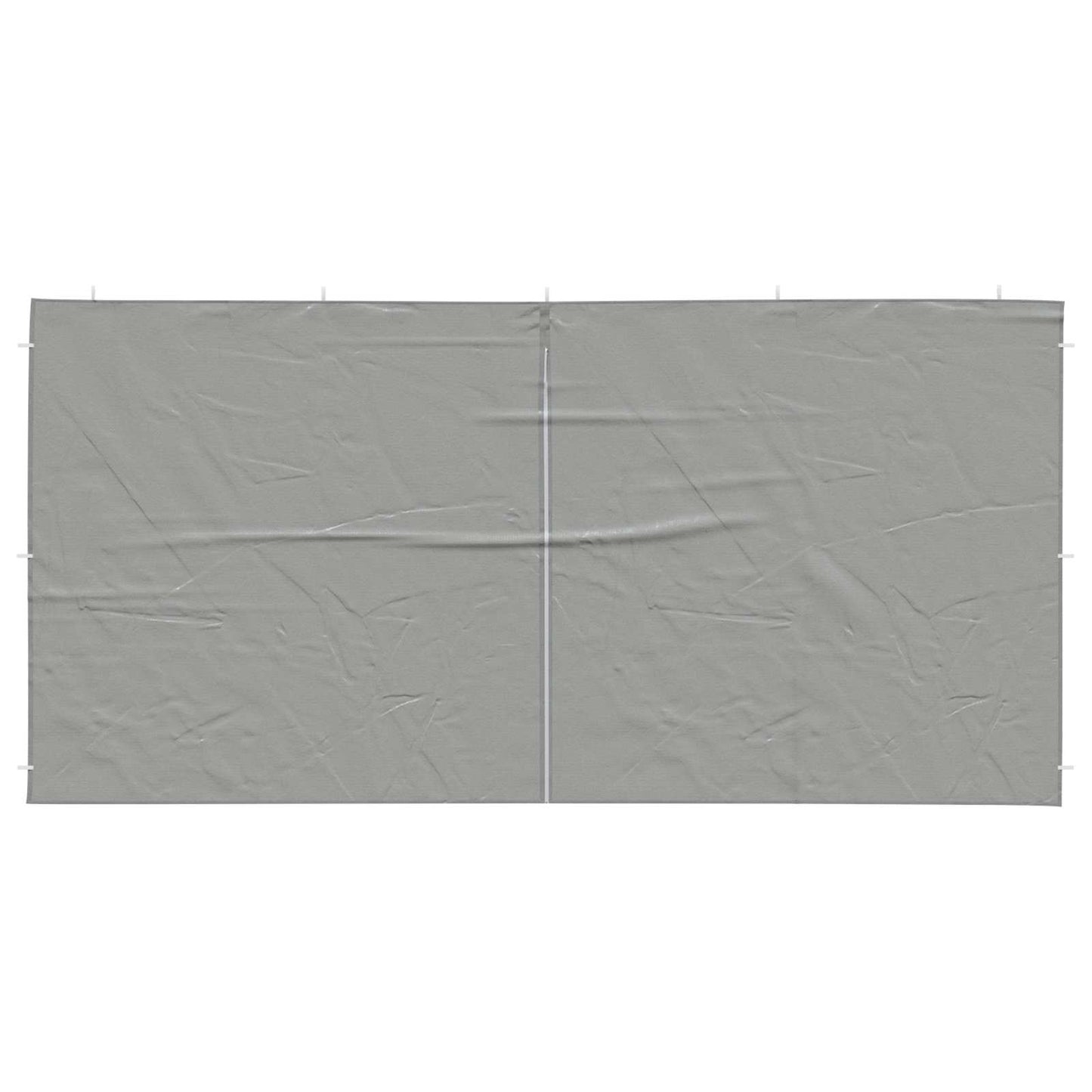 Festasidevæg 2 pcs Lysegrå 400 x 195 cm PE og stål