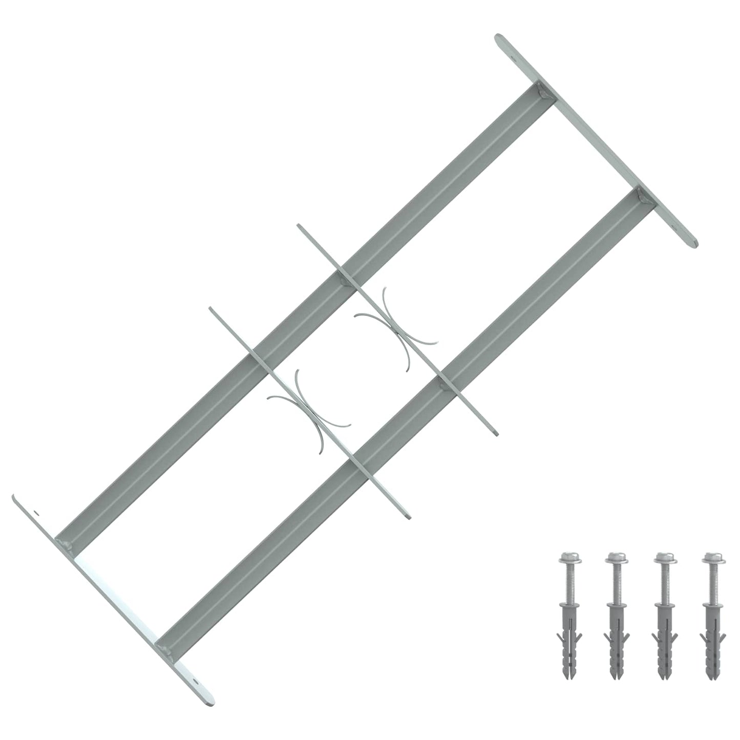 Sikkerhedsgitter til vinduer med 2 tværstænger 3 pcs 430-740 mm