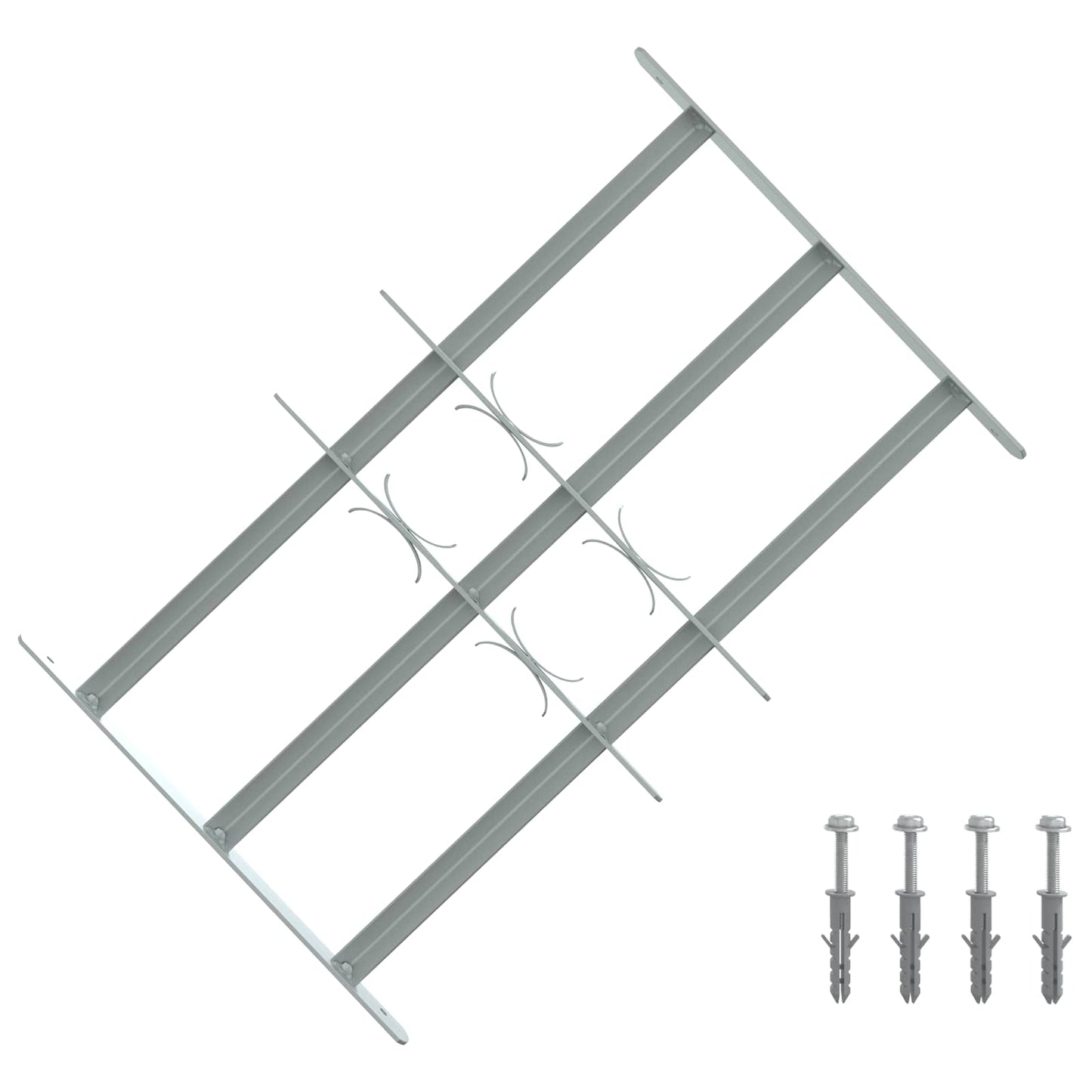Sikkerhedsrist til vinduer med 3 tværstænger 3 pcs 430-740 mm