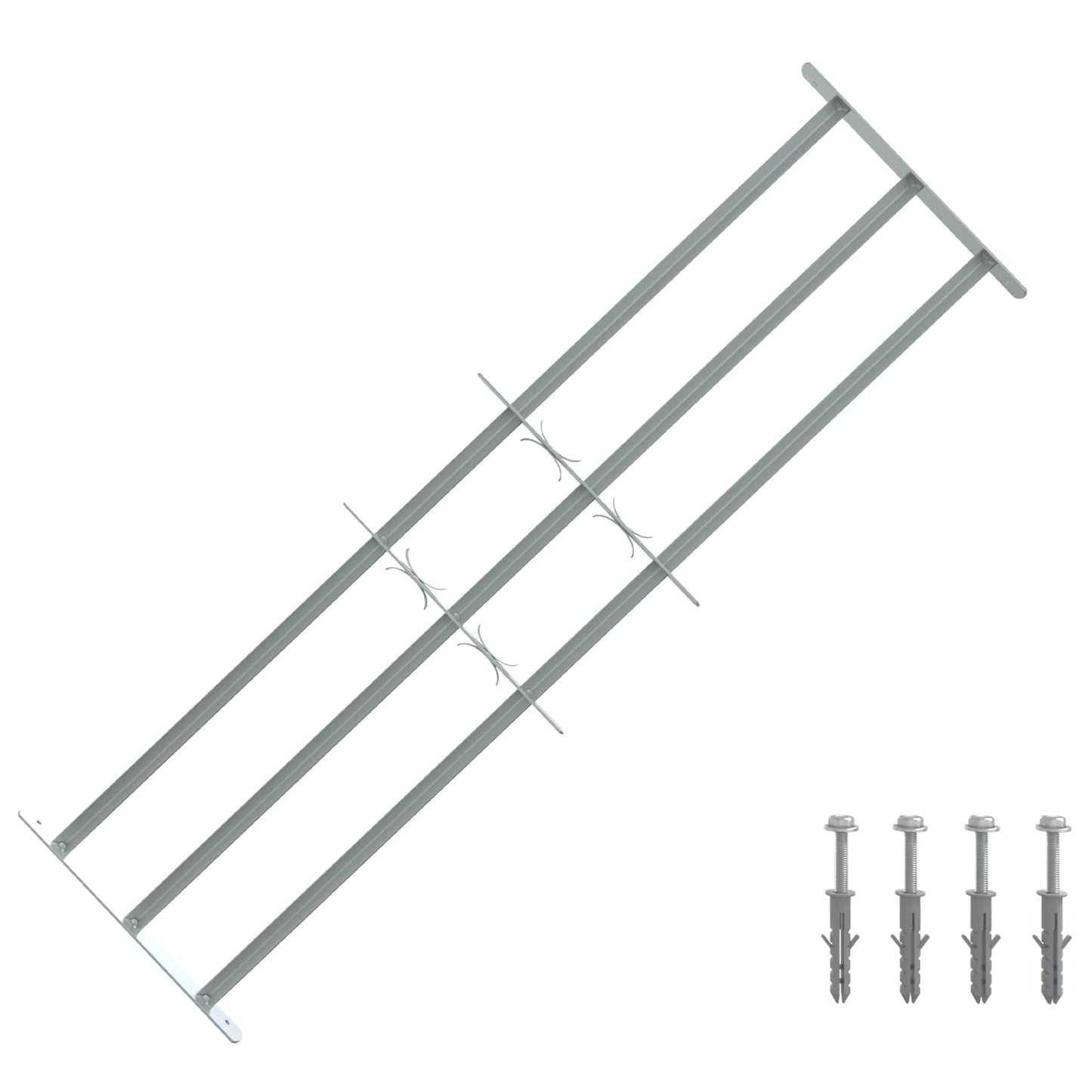Sikkerhedsrist til vinduer med 3 tværstænger 3 pcs 930-1740 mm
