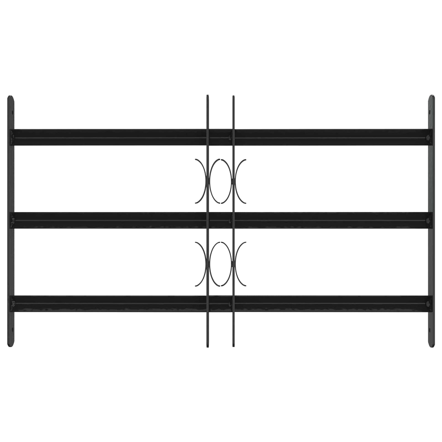 Sikkerhedsrist til vinduer med 3 tværstænger 3 pcs 43-74 cm