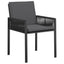 Have Spisebordssæt 25 stk. Sort polyrattan