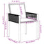 Have Spisebordssæt 25 stk. Sort polyrattan