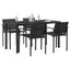 Have møbel sæt 5 pcs Sort og Anthracit 140 x 70 x 73 cm