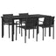 Have møbel sæt 5 pcs Sort og Anthracit 160 x 80 x 73 cm
