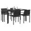 Have møbel sæt 5 pcs Sort og Anthracit 140 x 70 x 73 cm