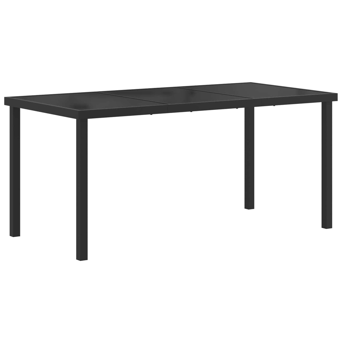 Have møbel sæt 7 pcs Sort og Anthracit 160 x 80 x 73 cm