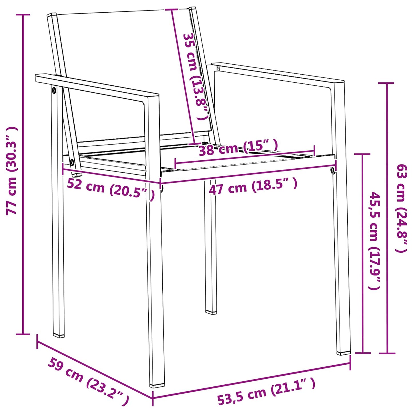 Have møbel sæt 7 pcs Sort og Anthracit 160 x 80 x 73 cm