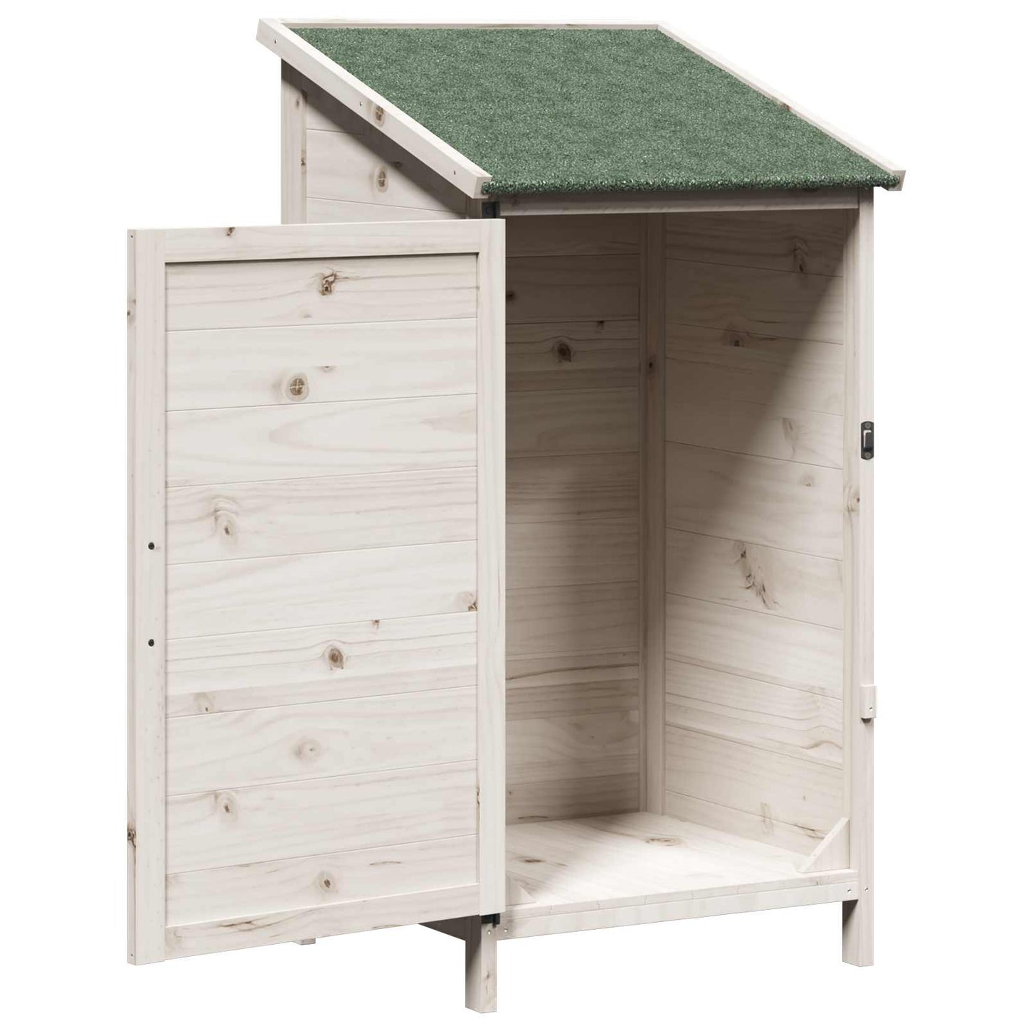 Have Skur med tag Hvid 59 x 56 x 113,5 cm Massivt Fyrretræ