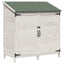 Have Skur med tag Hvid 106,5 x 56 x 113,5 cm Massivt Fyrretræ
