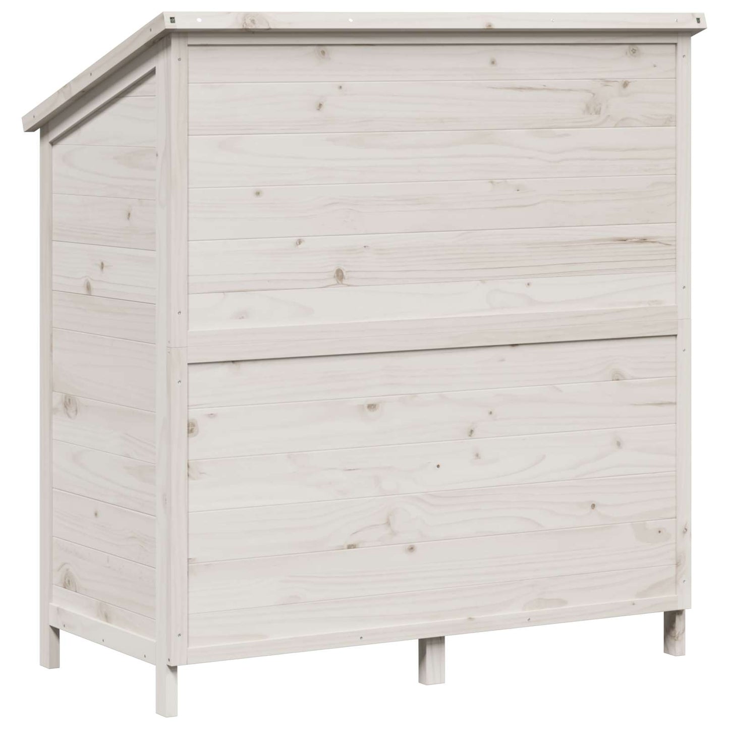 Have Skur med tag Hvid 106,5 x 56 x 113,5 cm Massivt Fyrretræ