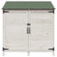 Have Skur med tag Hvid 106,5 x 56 x 113,5 cm Massivt Fyrretræ
