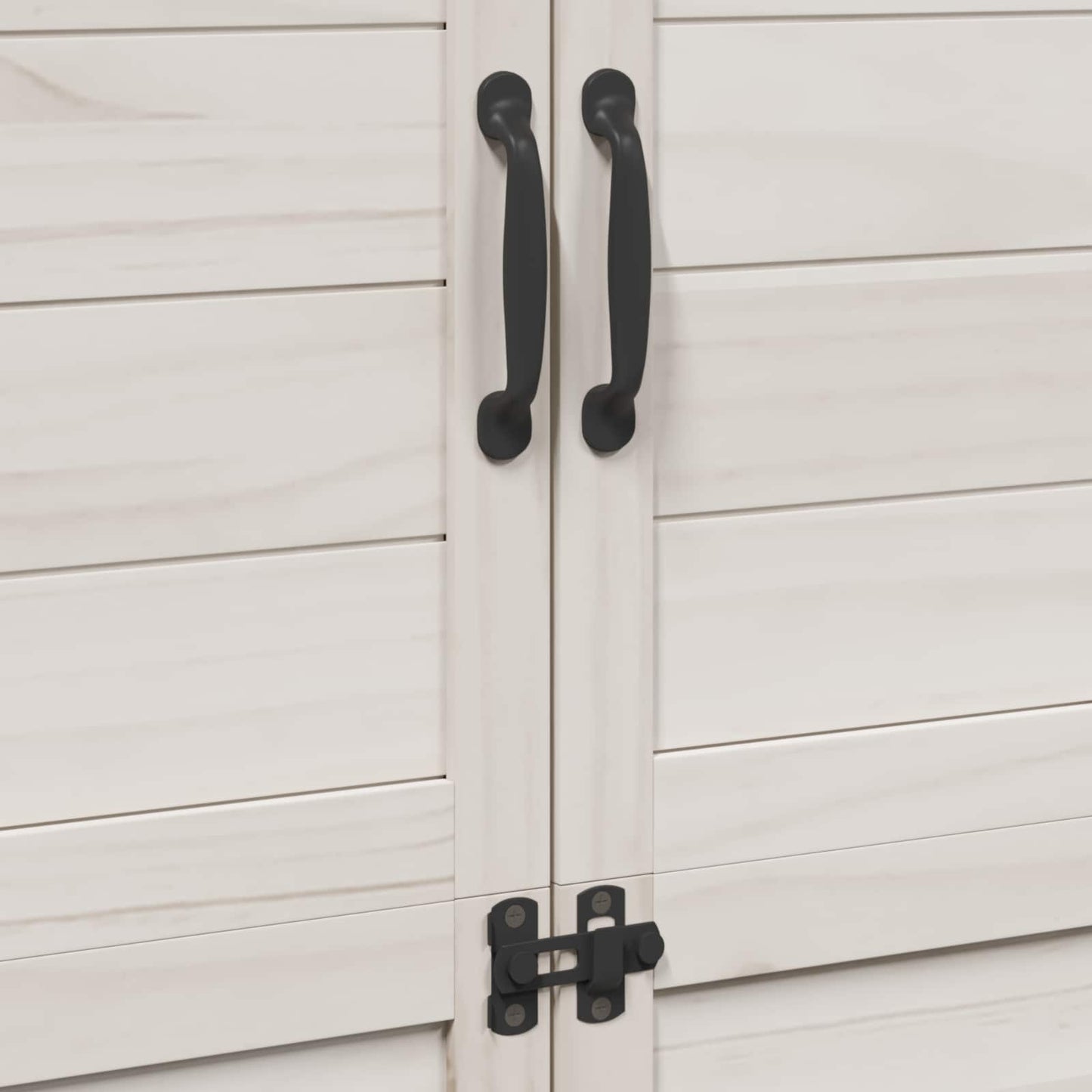 Have Skur med tag Hvid 106,5 x 56 x 176 cm Massivt Fyrretræ