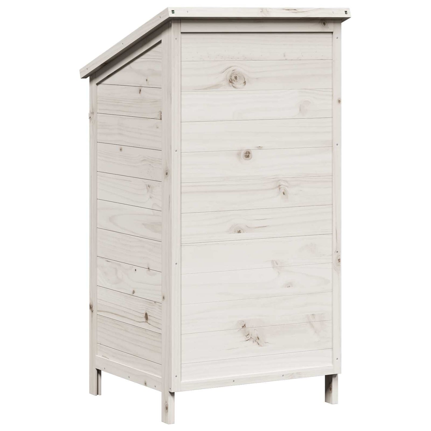 Have Skur med tag Hvid 59 x 56 x 113,5 cm Massivt Fyrretræ