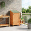 Have Skur med tag Brun 59 x 56 x 113,5 cm Massivt Fyrretræ