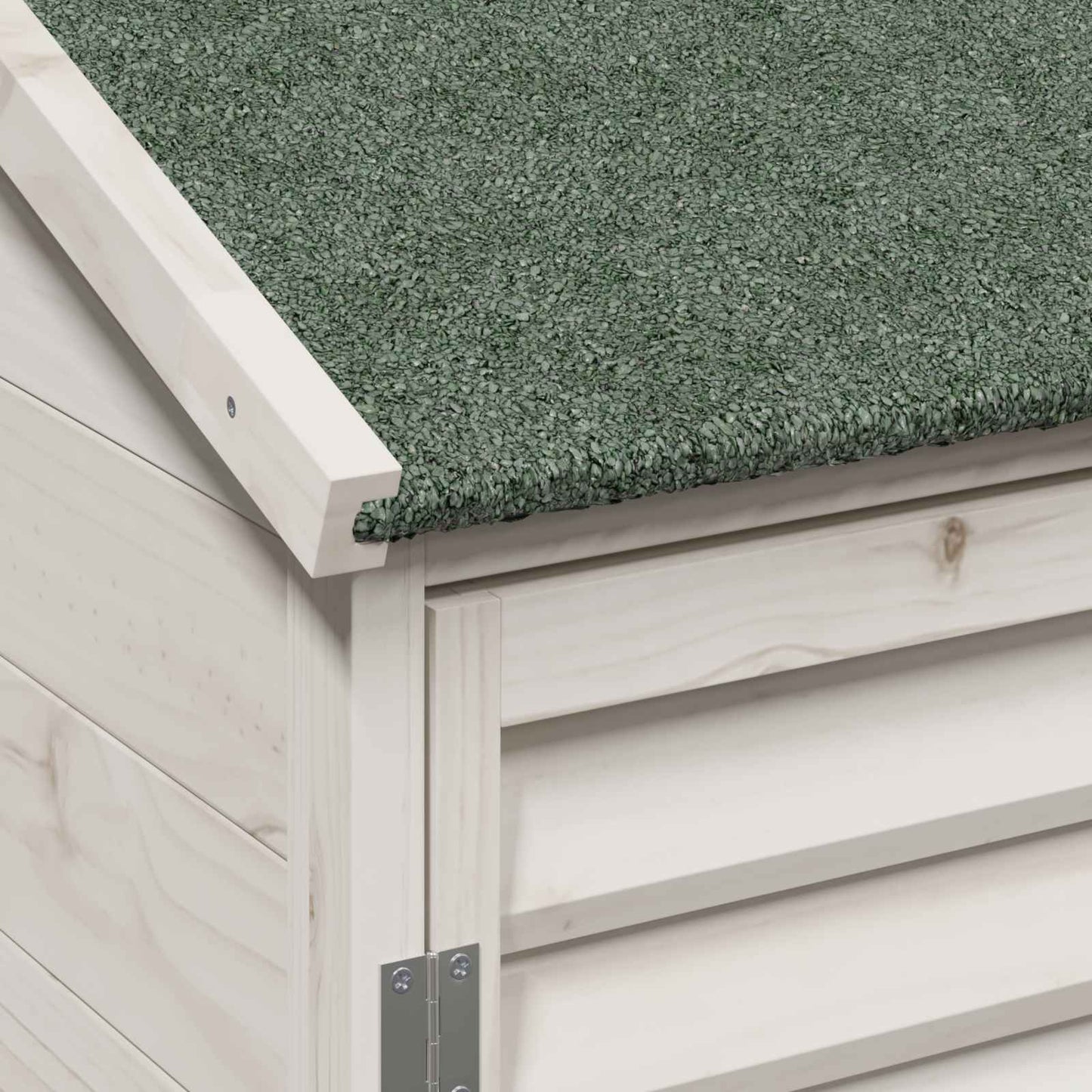 Have Skur med tag Hvid 106 x 56 x 113,5 cm Massivt Fyrretræ