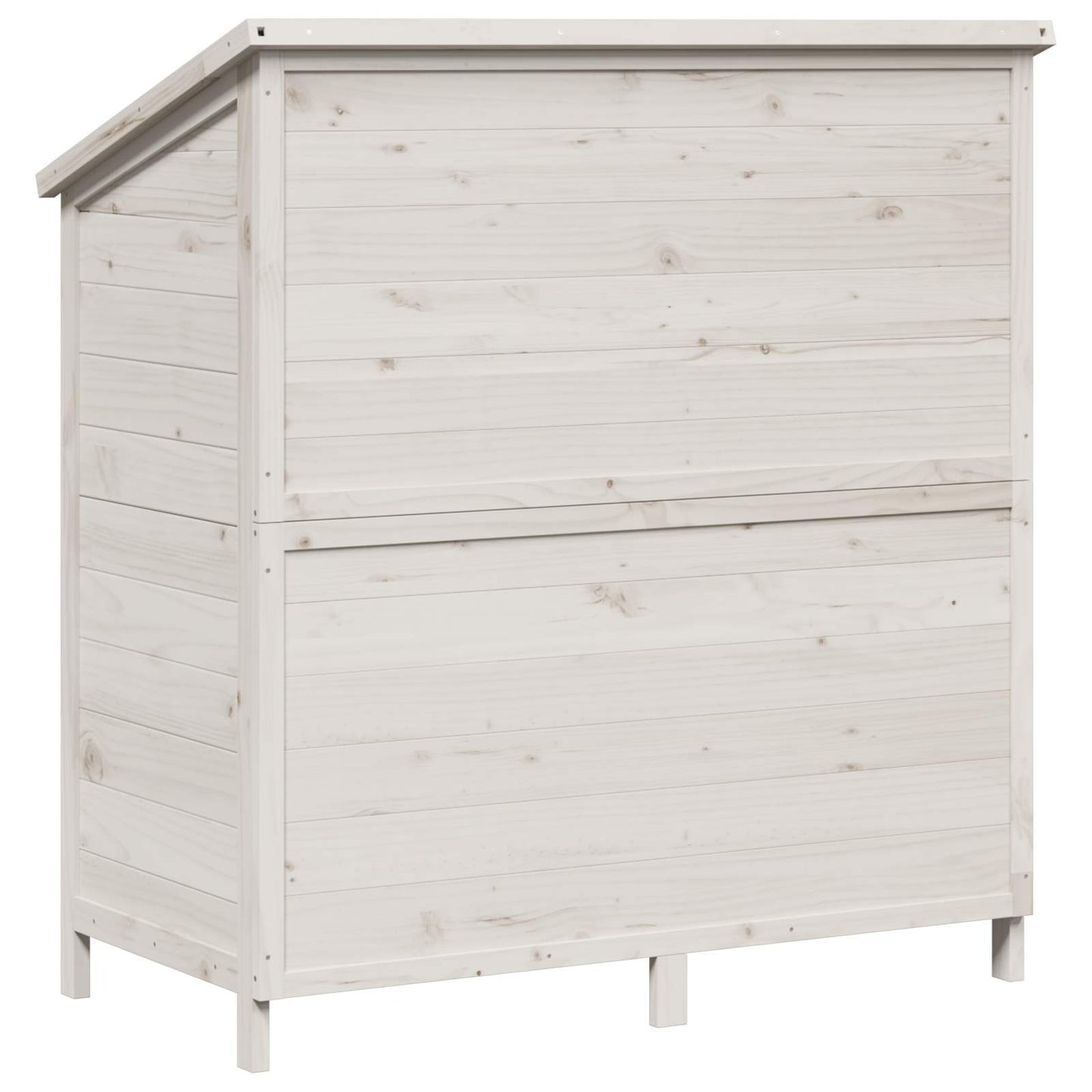 Have Skur med tag Hvid 106 x 56 x 113,5 cm Massivt Fyrretræ