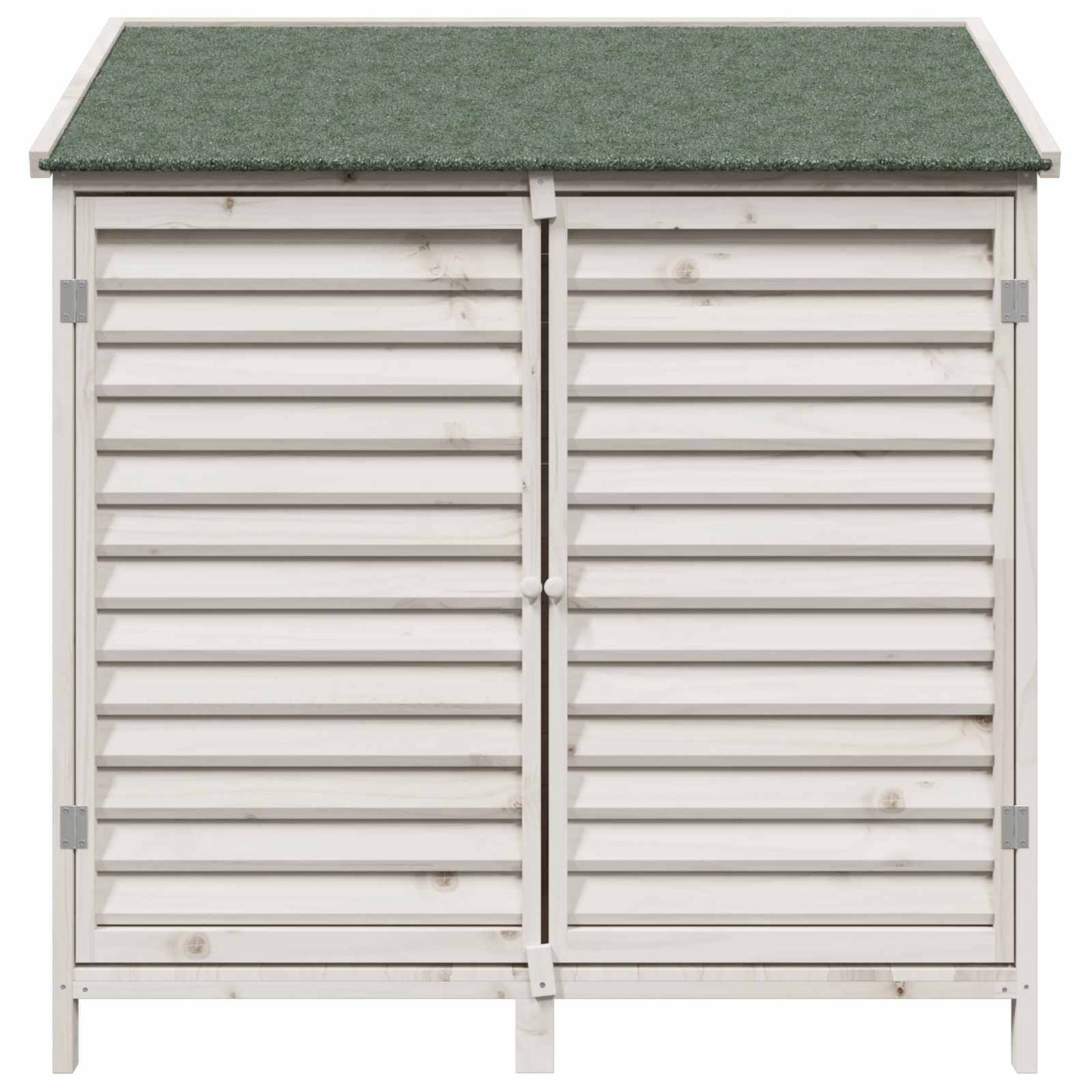 Have Skur med tag Hvid 106 x 56 x 113,5 cm Massivt Fyrretræ