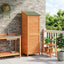 Have Skur med tag Brun 59 x 56 x 176 cm Massivt Fyrretræ
