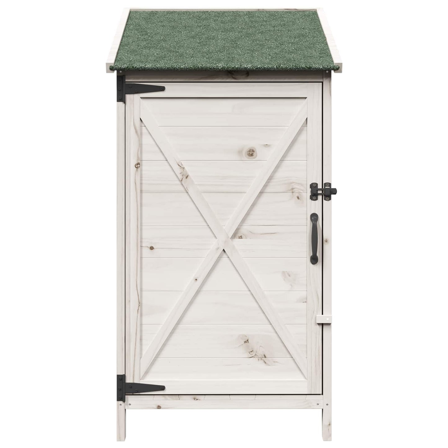 Have Skur med tag Hvid 59,5 x 56 x 113,5 cm Massivt Fyrretræ