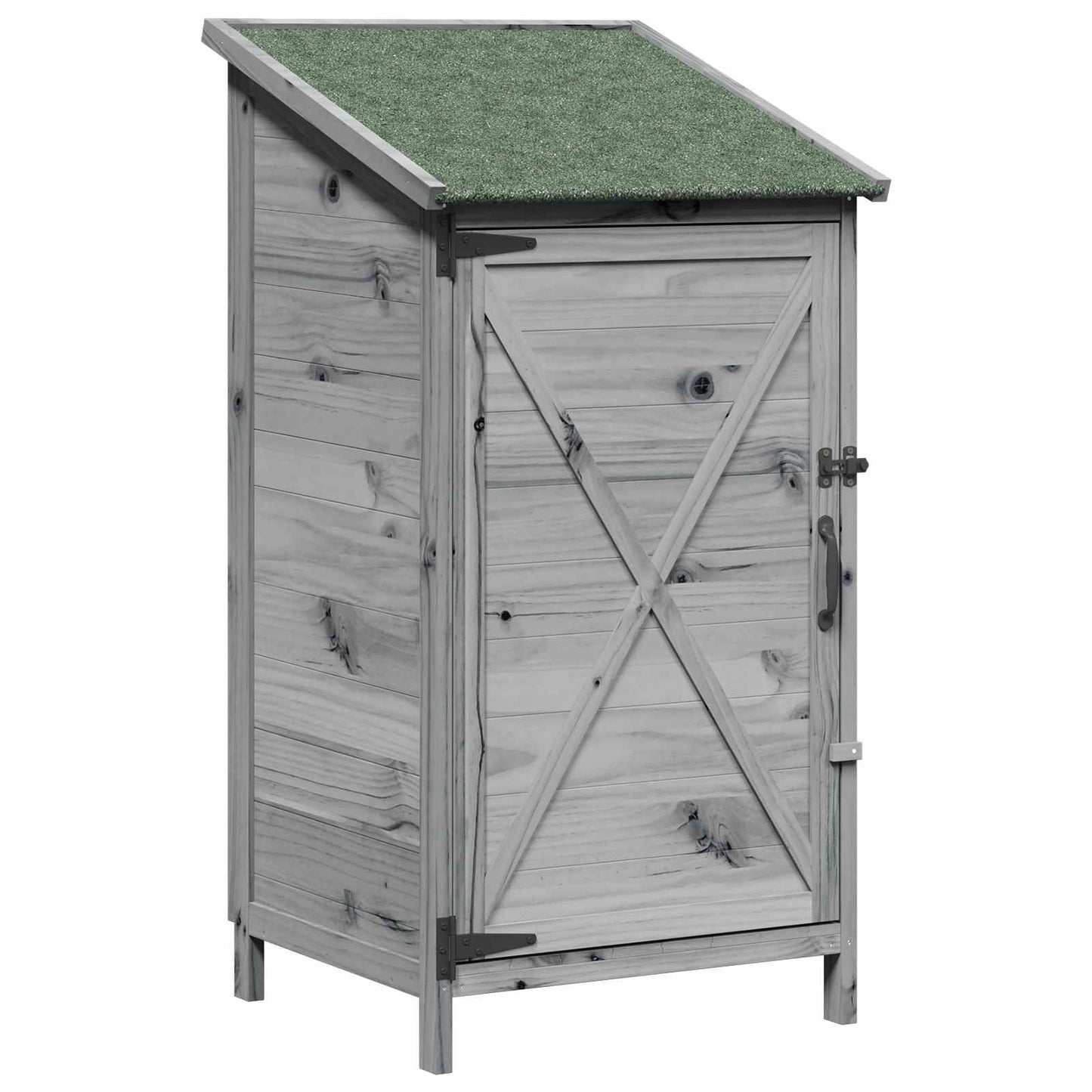 Have Skur med tag Grå 59,5 x 56 x 113,5 cm Massivt Fyrretræ