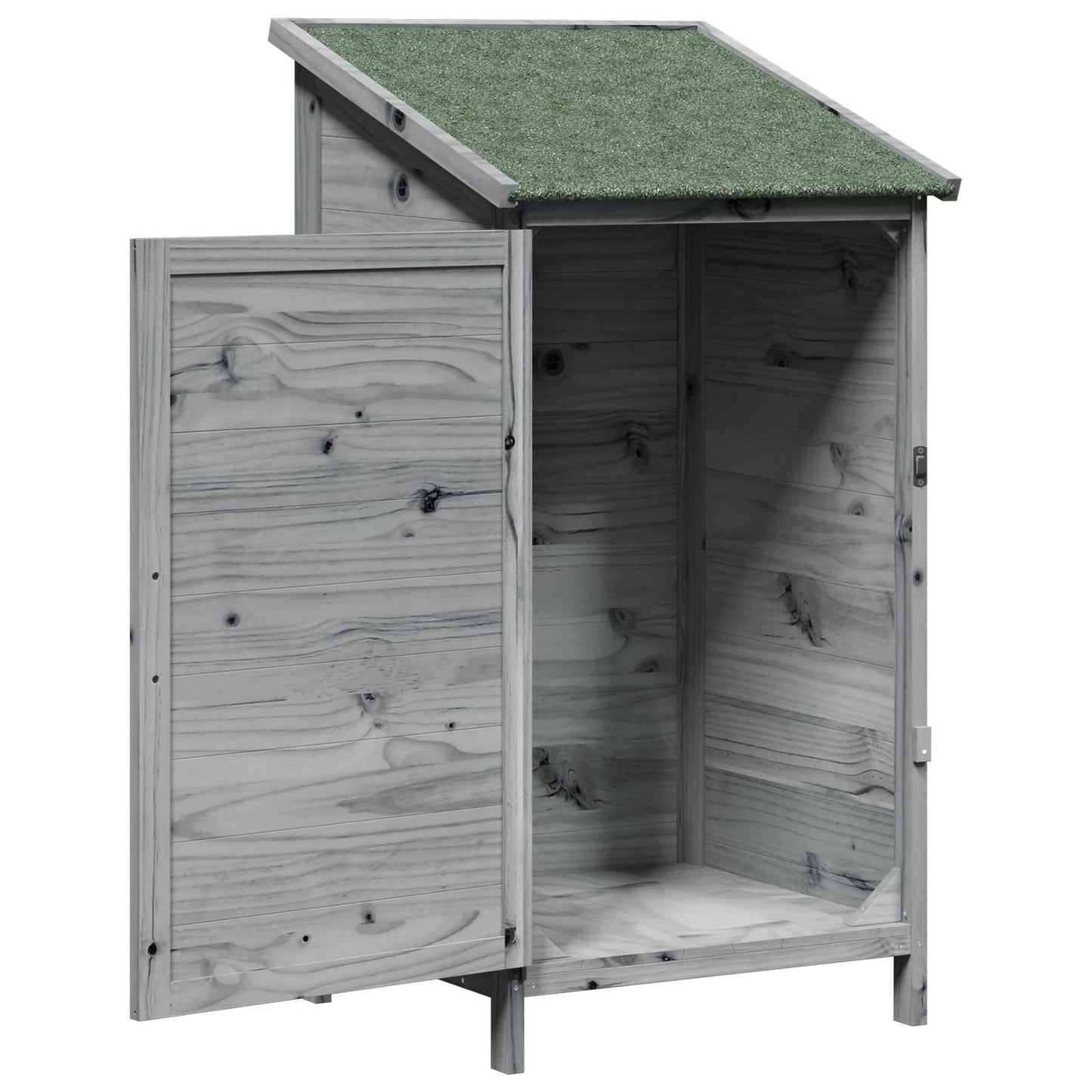 Have Skur med tag Grå 59,5 x 56 x 113,5 cm Massivt Fyrretræ