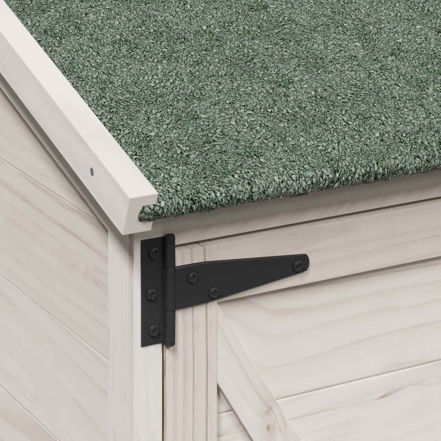 Have Skur med tag Hvid 106 x 56 x 113,5 cm Massivt Fyrretræ