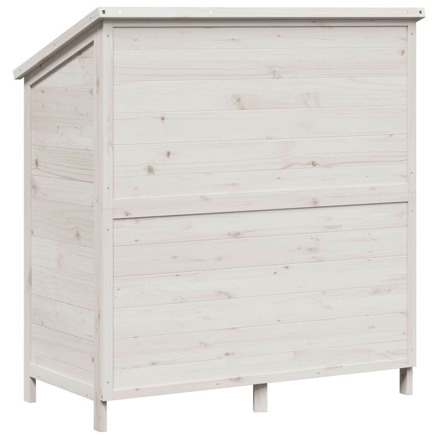 Have Skur med tag Hvid 106 x 56 x 113,5 cm Massivt Fyrretræ