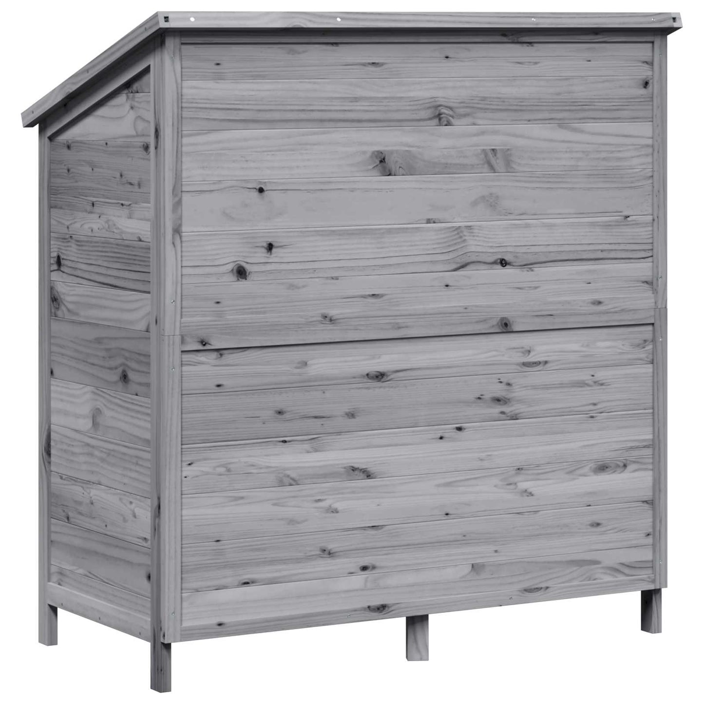 Have Skur med tag Grå 106 x 56 x 113,5 cm Massivt Fyrretræ