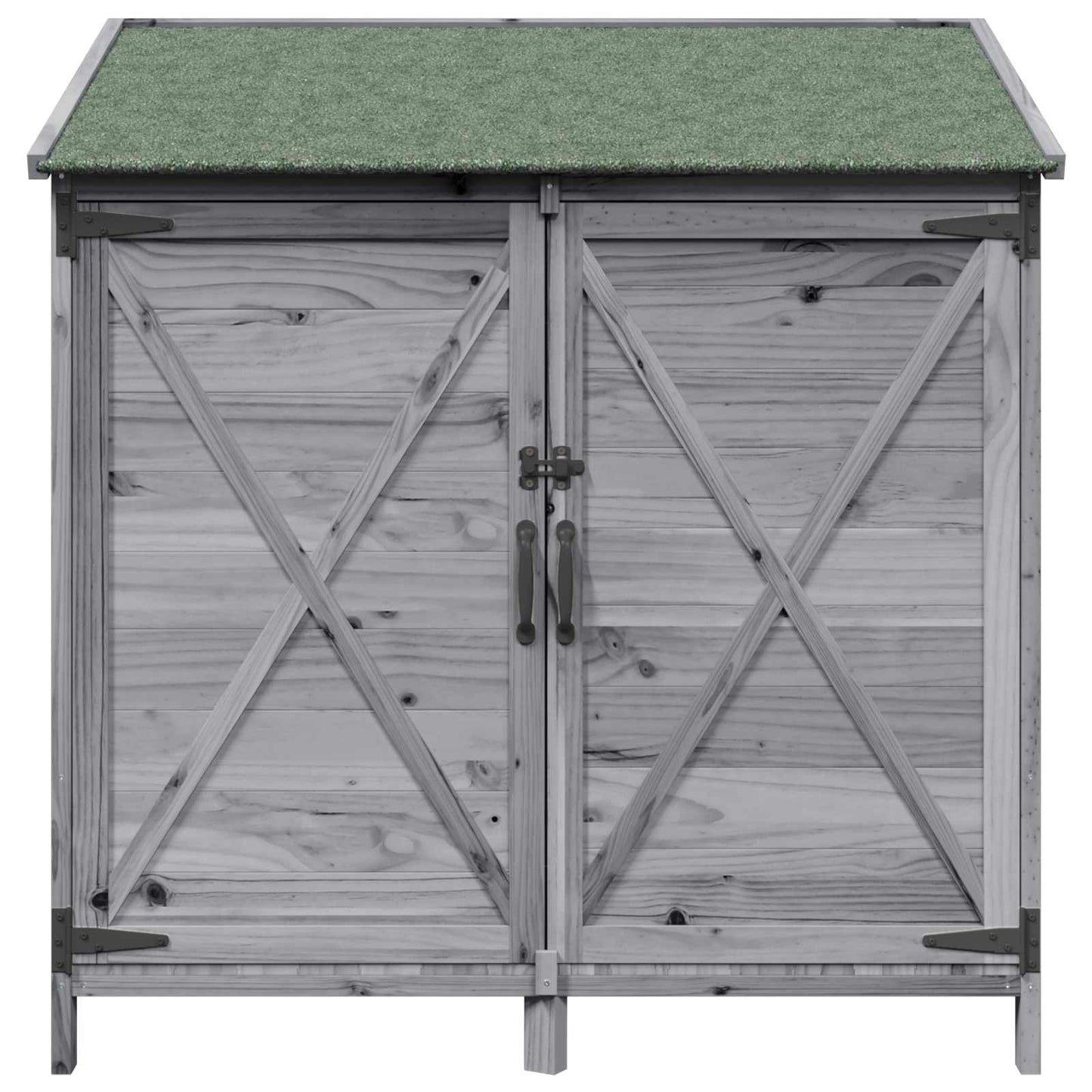 Have Skur med tag Grå 106 x 56 x 113,5 cm Massivt Fyrretræ