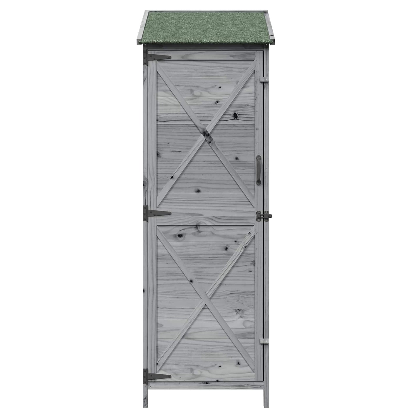 Have Skur med tag Grå 59,5 x 56 x 176,5 cm Massivt Fyrretræ