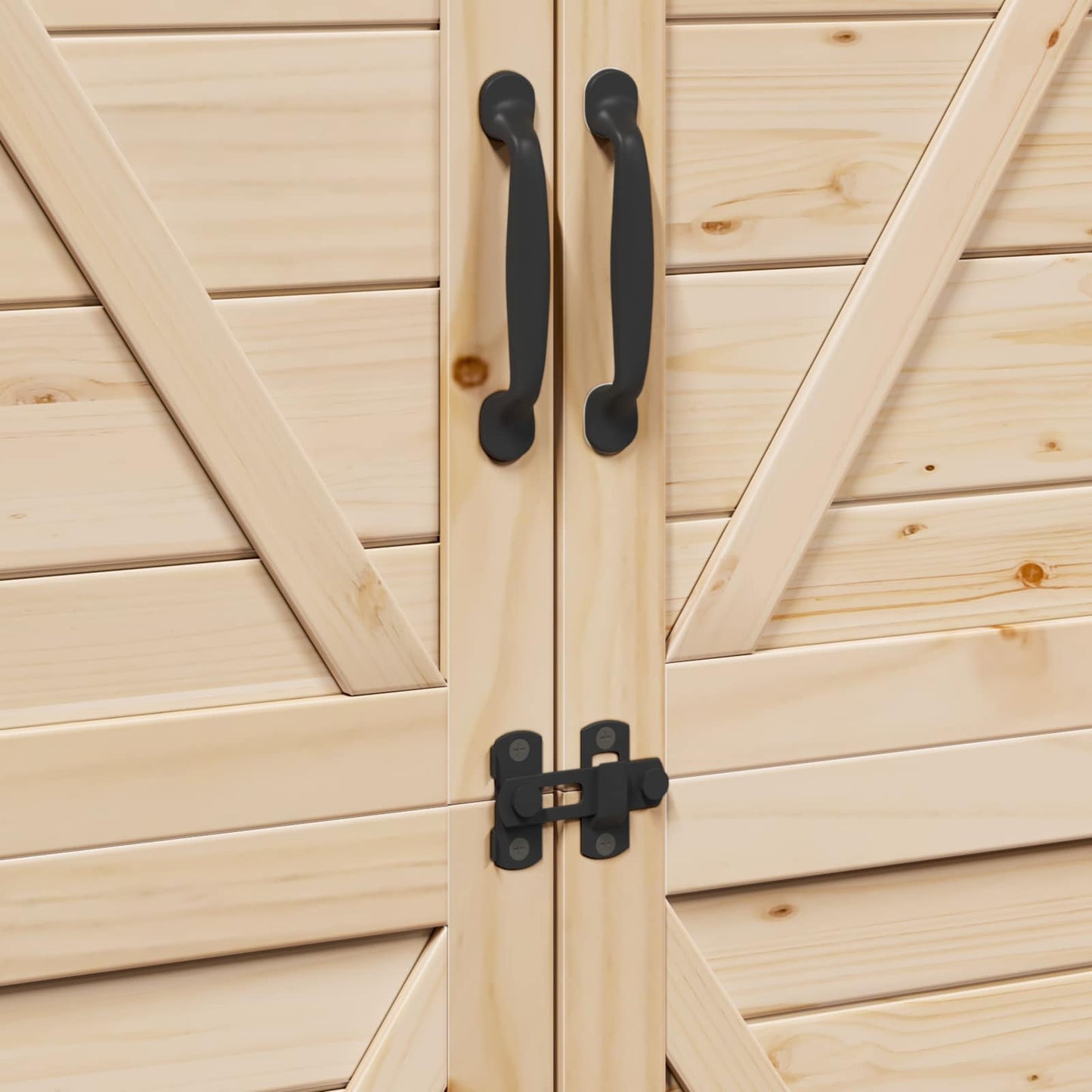 Have Skur Naturfarvet 106 x 56 x 176,5 cm Massivt Fyrretræ