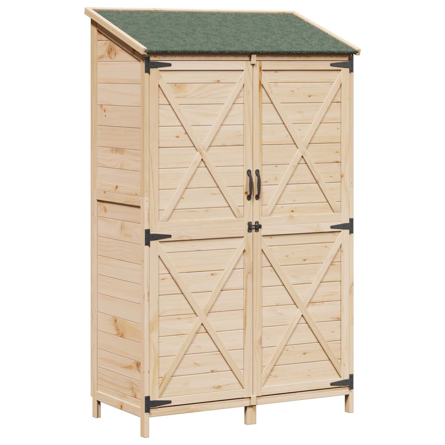 Have Skur Naturfarvet 106 x 56 x 176,5 cm Massivt Fyrretræ