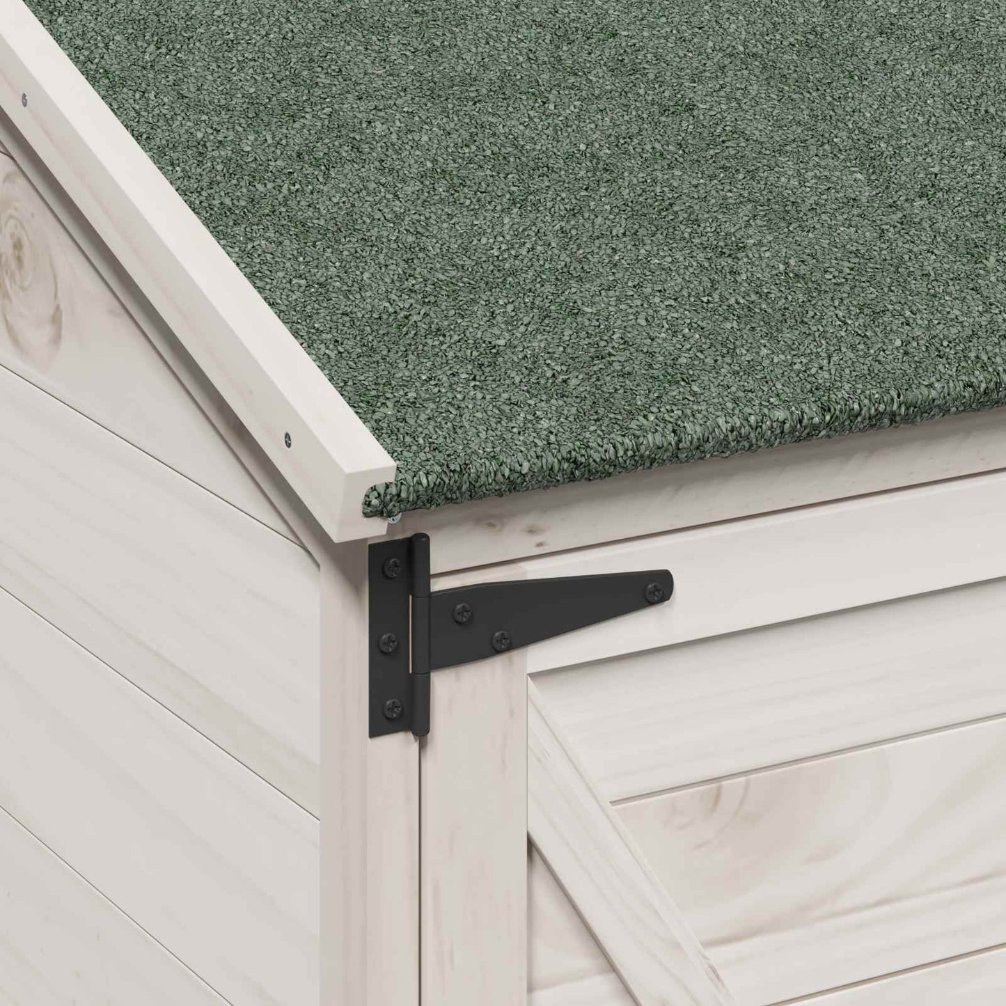 Have Skur med tag Hvid 106 x 56 x 176,5 cm Massivt Fyrretræ