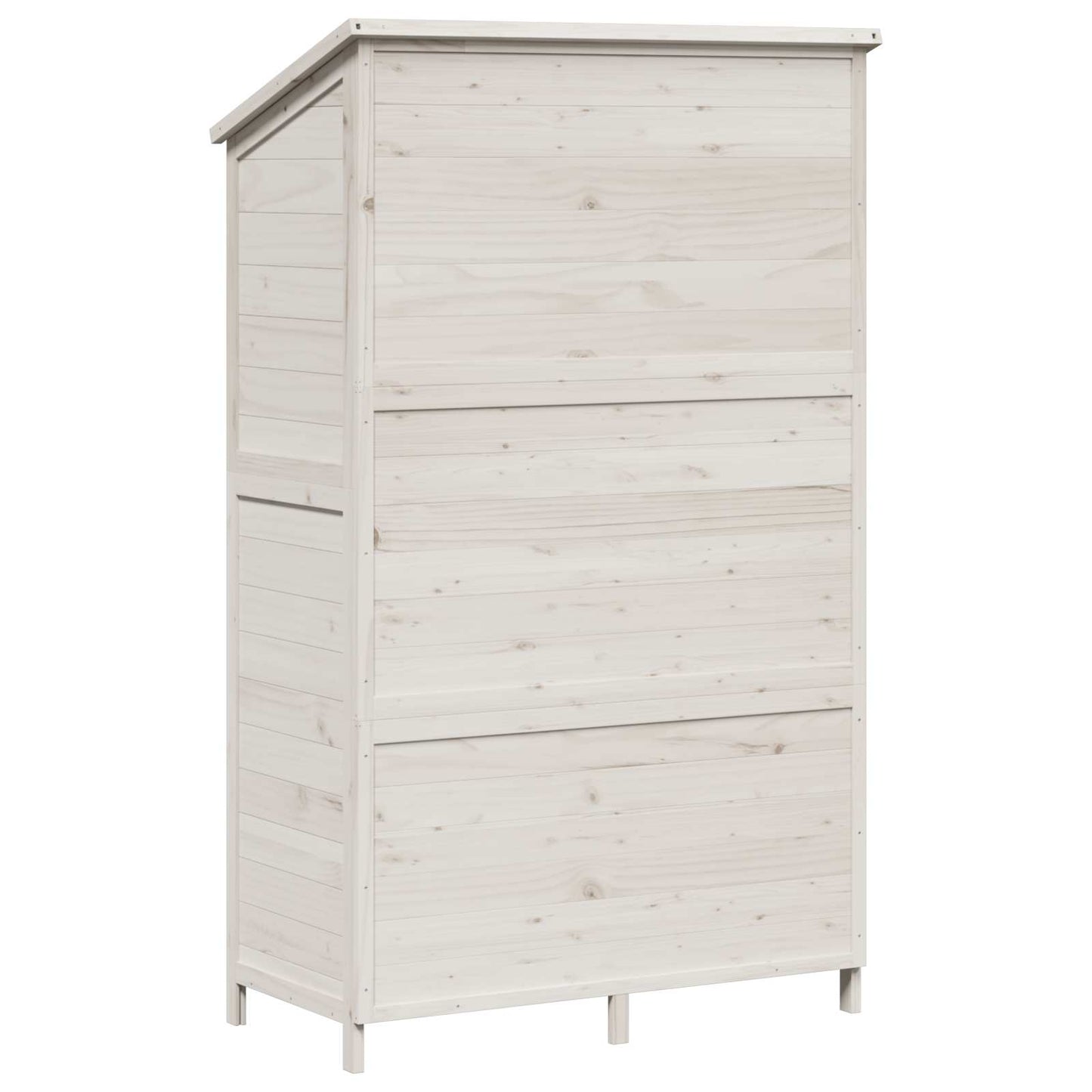 Have Skur med tag Hvid 106 x 56 x 176,5 cm Massivt Fyrretræ