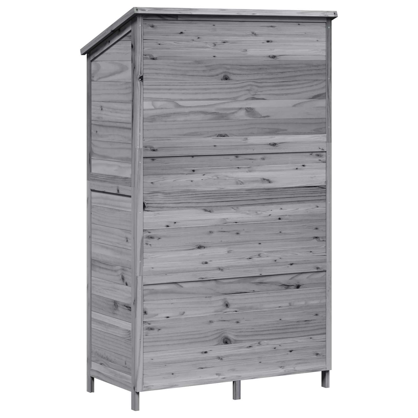 Have Skur med tag Grå 106 x 56 x 176,5 cm Massivt Fyrretræ