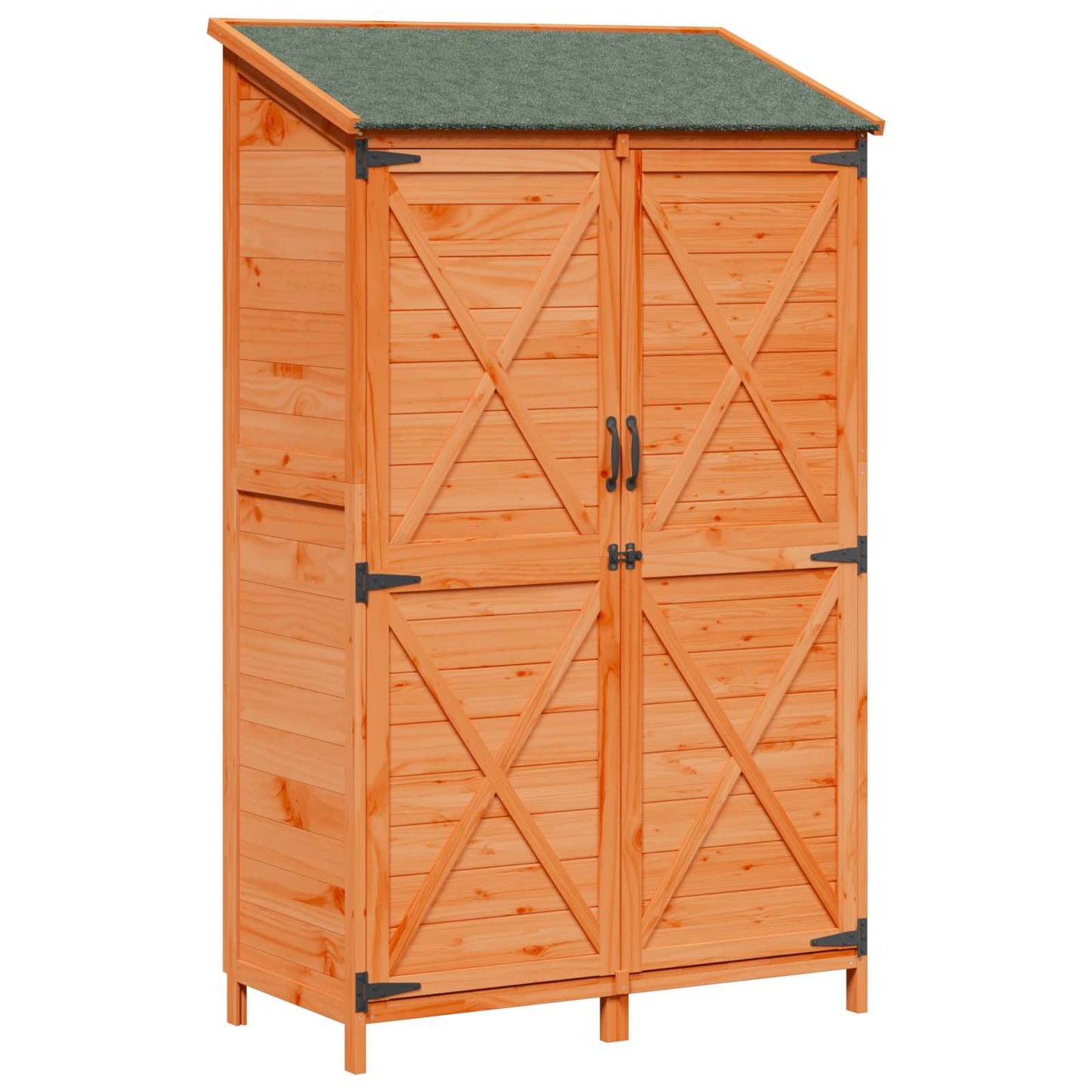 Have Skur med tag Brun 106 x 56 x 176,5 cm Massivt Fyrretræ