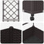 Haveplantekasse med espalier og hjul Brun 40 x 40 x 131,5 cm PP