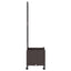 Haveplantekasse med espalier og hjul Brun 40 x 40 x 149 cm PP